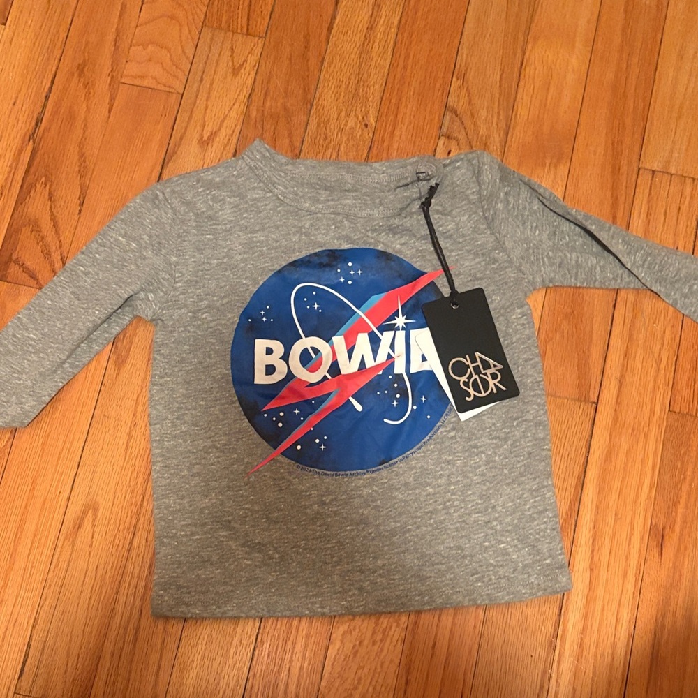 Chaser Gray Bowie Kids Long Sleeve Tee